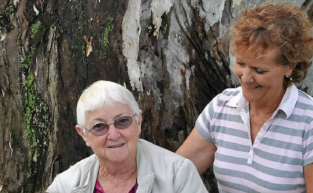 Kimmie Moore cuddles her grandmother, Erica Moore who attends the cancer group walking sessions with Jan Byrne. Kimmie Moore cuddles her grandmother, Erica Moore who attends the cancer group walking sessions with Jan Byrne.
